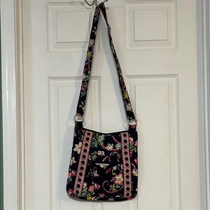 Vera Bradley Navy Crossbody Bag with Floral Design